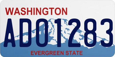 WA license plate ADO1283