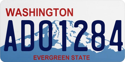 WA license plate ADO1284