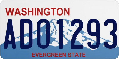 WA license plate ADO1293