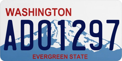 WA license plate ADO1297