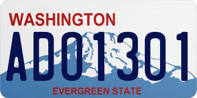 WA license plate ADO1301