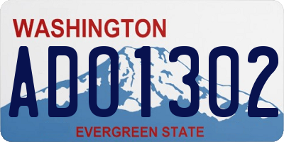 WA license plate ADO1302