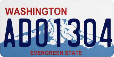 WA license plate ADO1304