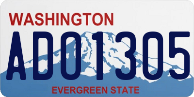 WA license plate ADO1305
