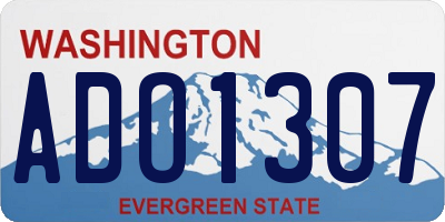 WA license plate ADO1307