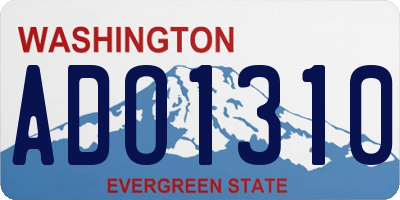 WA license plate ADO1310