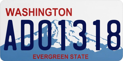 WA license plate ADO1318