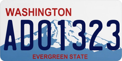 WA license plate ADO1323
