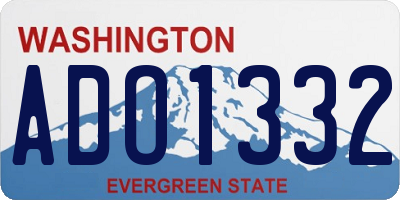 WA license plate ADO1332