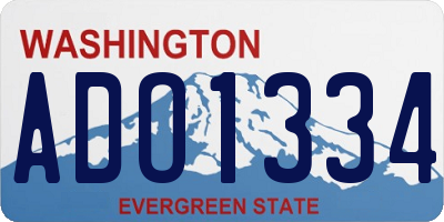 WA license plate ADO1334