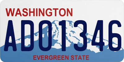 WA license plate ADO1346