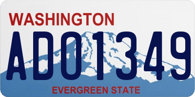 WA license plate ADO1349