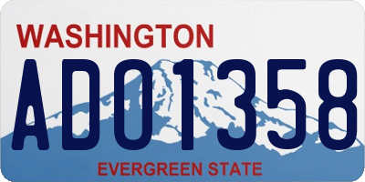 WA license plate ADO1358