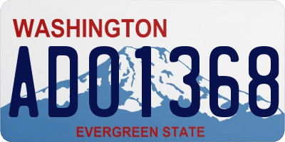 WA license plate ADO1368