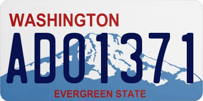 WA license plate ADO1371