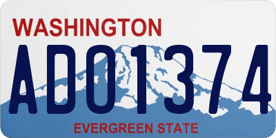 WA license plate ADO1374
