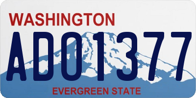 WA license plate ADO1377