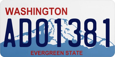 WA license plate ADO1381