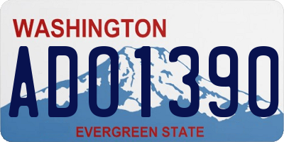 WA license plate ADO1390