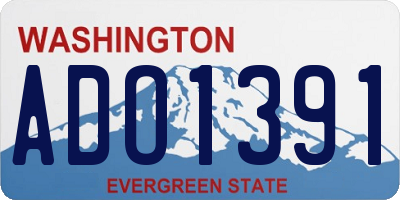 WA license plate ADO1391