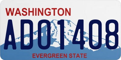 WA license plate ADO1408