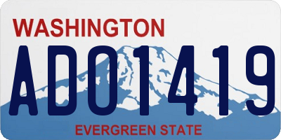 WA license plate ADO1419