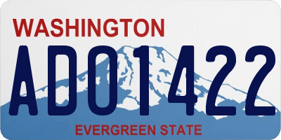 WA license plate ADO1422