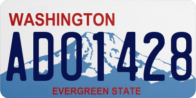 WA license plate ADO1428