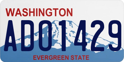 WA license plate ADO1429