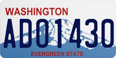 WA license plate ADO1430