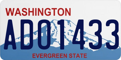 WA license plate ADO1433