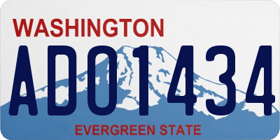 WA license plate ADO1434