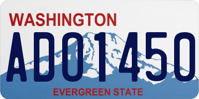 WA license plate ADO1450