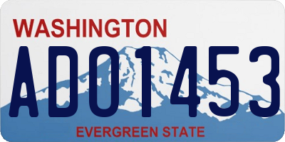 WA license plate ADO1453
