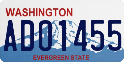 WA license plate ADO1455