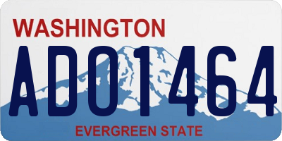 WA license plate ADO1464