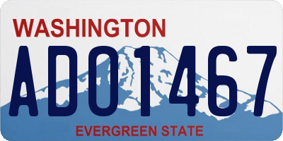 WA license plate ADO1467