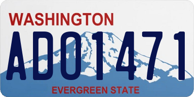 WA license plate ADO1471