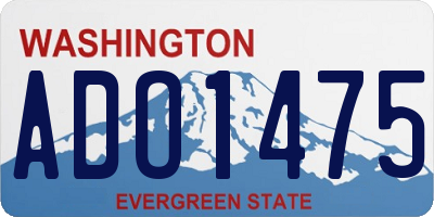 WA license plate ADO1475