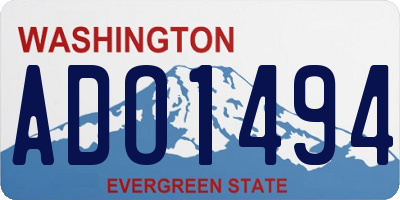 WA license plate ADO1494