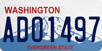 WA license plate ADO1497