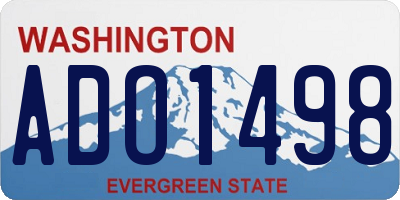 WA license plate ADO1498