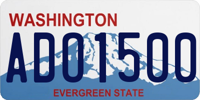 WA license plate ADO1500