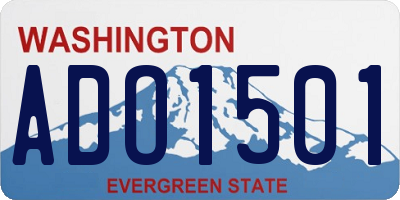 WA license plate ADO1501