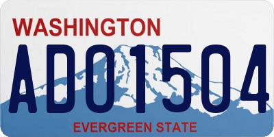 WA license plate ADO1504