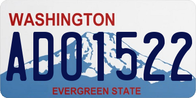 WA license plate ADO1522