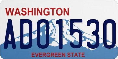 WA license plate ADO1530