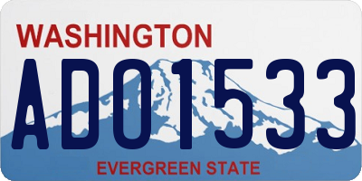 WA license plate ADO1533