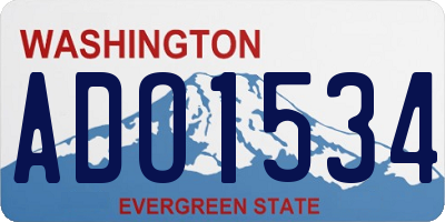 WA license plate ADO1534