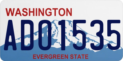 WA license plate ADO1535